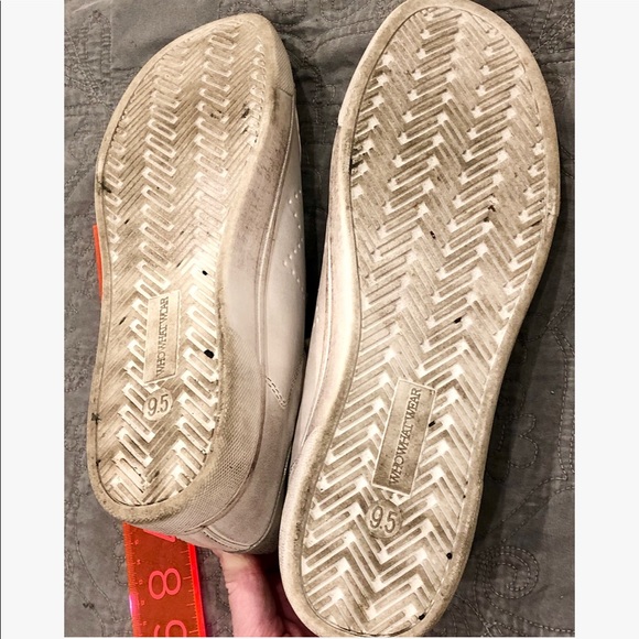 Who What Wear Gold Distressed Low Top Sneakers - Picture 8 of 8